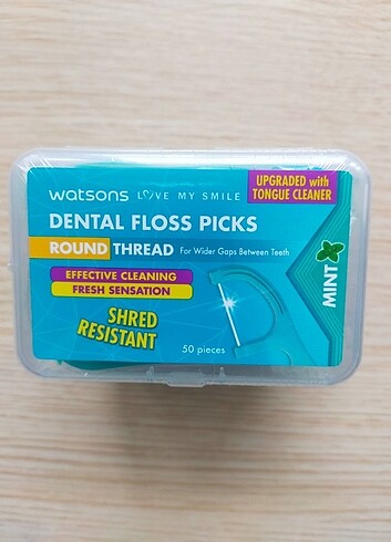 Watsons Diş İpi İpli Kürdan Yuvarlak Naneli 50 Adet