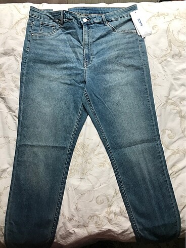 H&M Yüksek bel dar paça kot pantolon skınny fıt büyük beden