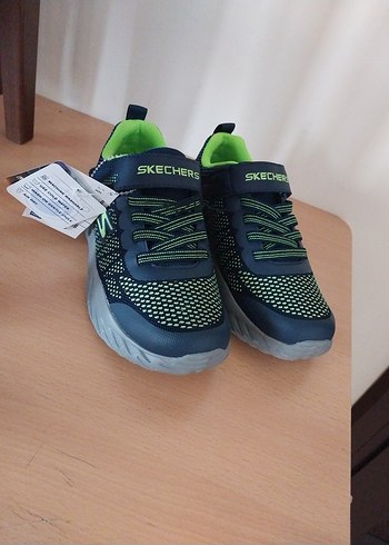 31 Beden Erkek Çocuk Yeşil Skechers Spor Ayakkabı