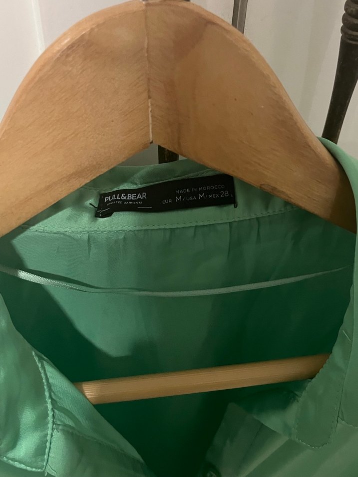 Saten Yeşil Kadın Elbise - Görsel 2