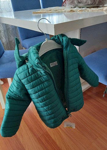 Erkek Çocuk Yeşil Fermuarlı Mont - Görsel 3