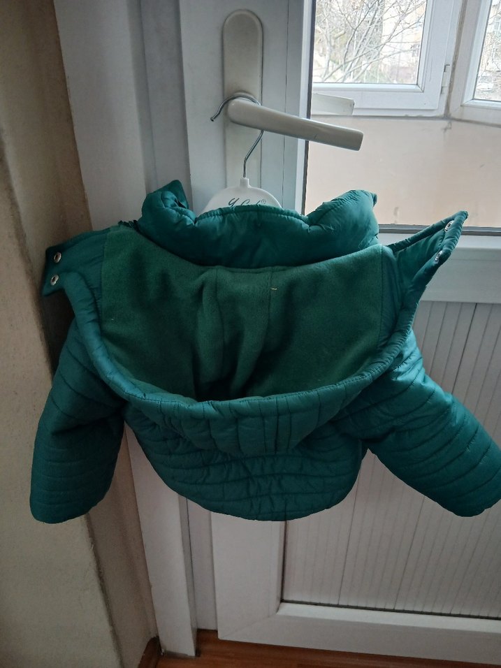 Erkek Çocuk Yeşil Fermuarlı Mont - Görsel 5