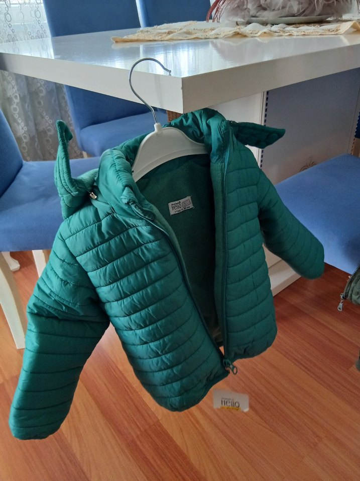 Erkek Çocuk Yeşil Fermuarlı Mont - Görsel 3