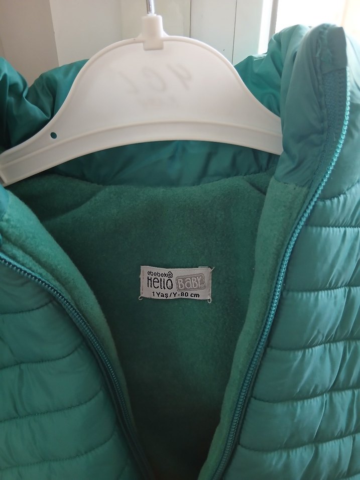 Erkek Çocuk Yeşil Fermuarlı Mont - Görsel 4