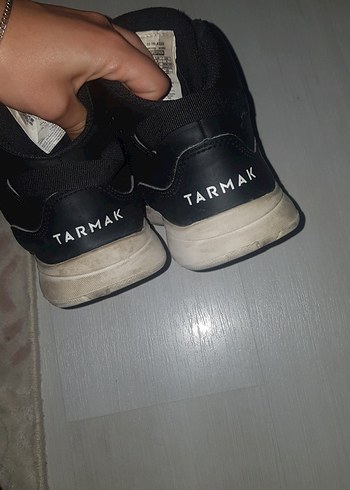 37 Beden siyah Renk Siyah Tarmak Bağcıklı Erkek Spor Ayakkabı