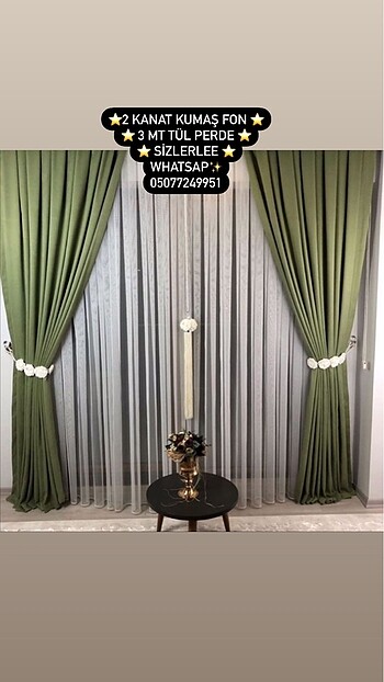 2 KANAT KUMAŞ FON 3 METRE TÜL PERDE HER RENK SEÇENEĞİ İLE SİZLER