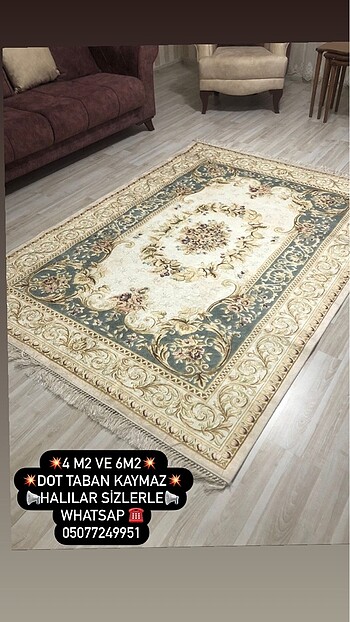 4 m2 ve 6 m2 DOT TABAN KAYMAZ HALILAR SİZLERLE