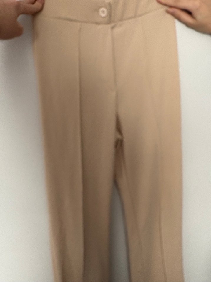 Bej kadın tayt pantolon - Görsel 4