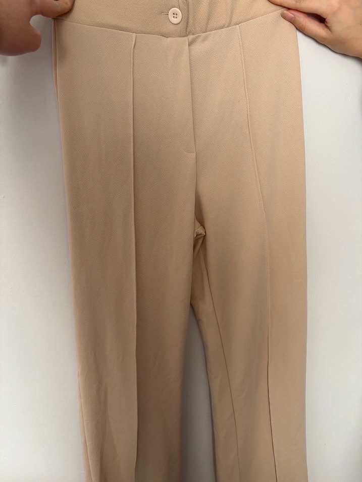 Bej kadın tayt pantolon - Görsel 3