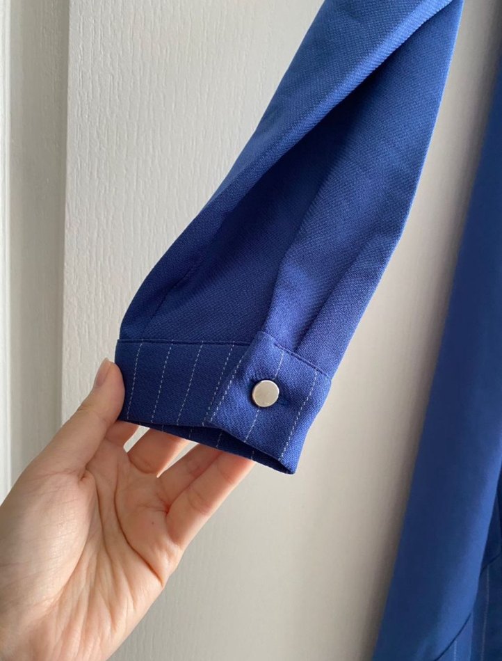 Uzun Kollu Lacivert KKadın Tunik - Görsel 2