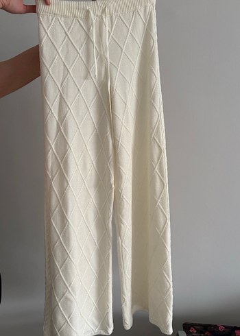 Beyaz Örgü Bohem Kadın Kazak 
Ve altı takım - Görsel 8