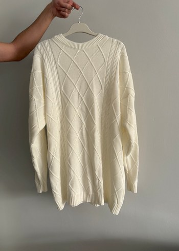 Beyaz Örgü Bohem Kadın Kazak 
Ve altı takım - Görsel 2