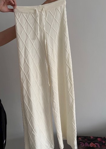 Beyaz Örgü Bohem Kadın Kazak 
Ve altı takım - Görsel 9