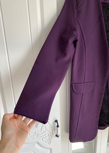 Mor Kadın Uzun Kollu Blazer Ceket - Görsel 2