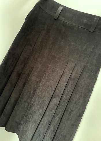 Siyah kadife midi etek - Görsel 5