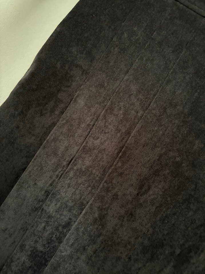 Siyah kadife midi etek - Görsel 3