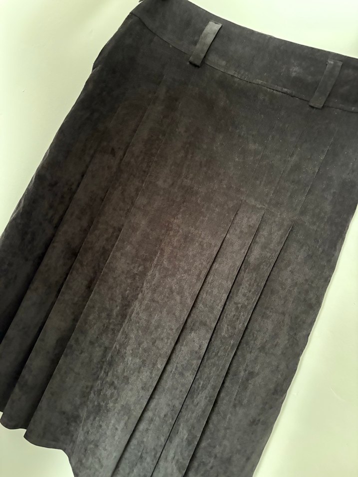 Siyah kadife midi etek - Görsel 5