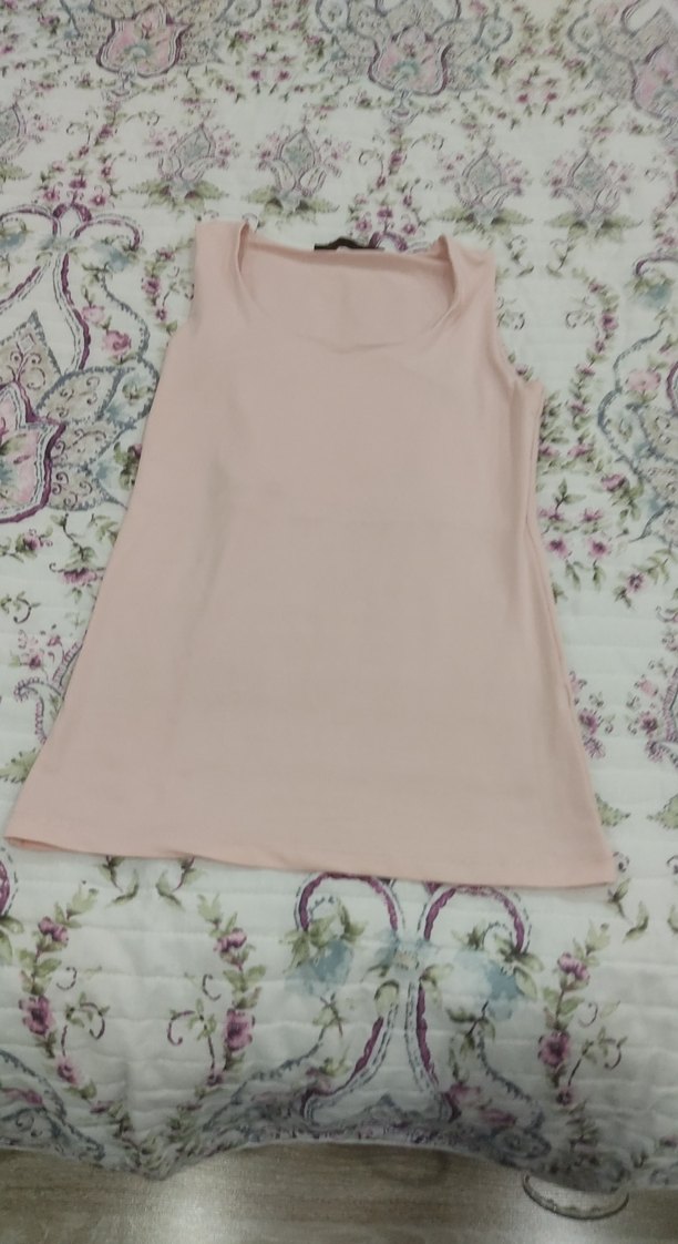 Pembe Mini Kolsuz Kadın Atlet - Görsel 2