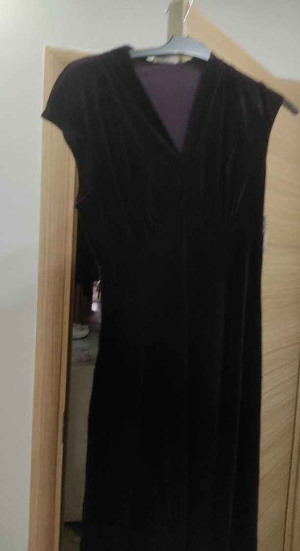 Mor Drapeli Uzun Kadın Abiye Elbise - Görsel 5