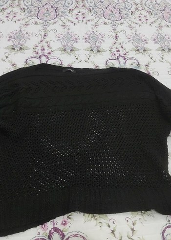 Siyah Örgü Kadın Triko - Görsel 2