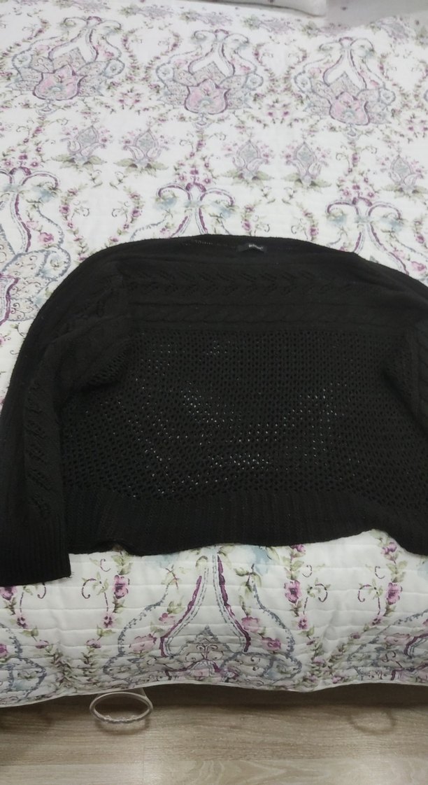 Siyah Örgü Kadın Triko - Görsel 3