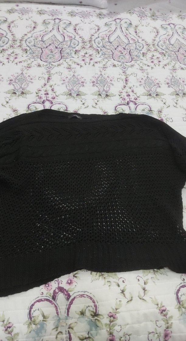 Siyah Örgü Kadın Triko - Görsel 2