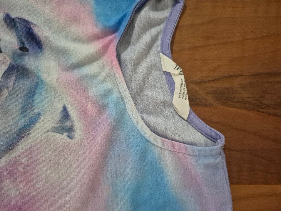 Kızlar için Çok Renkli Tie-Dye Panço - Görsel 3