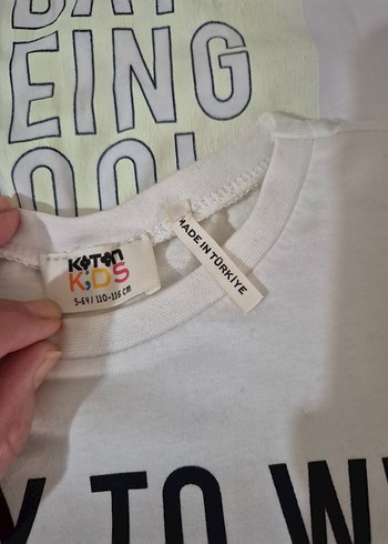 6 Yaş Beden Beyaz Uzun Kollu Baskılı Erkek Tişörtü
