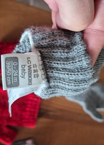 Kız Çocuk Gri Örgü Eldiven - Görsel 6