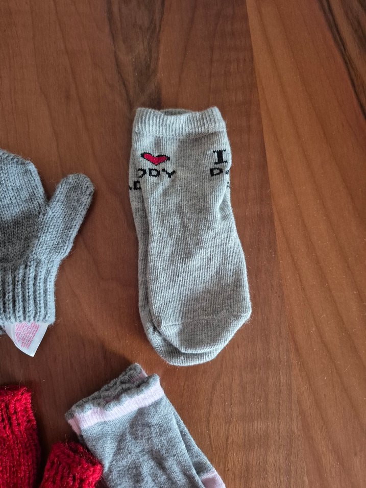 Kız Çocuk Gri Örgü Eldiven - Görsel 2