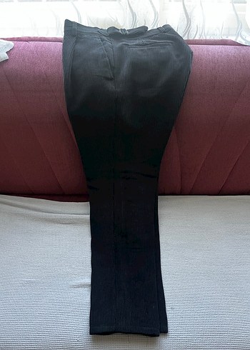 Düğmeli Siyah Erkek Süet Pantolon - Görsel 3