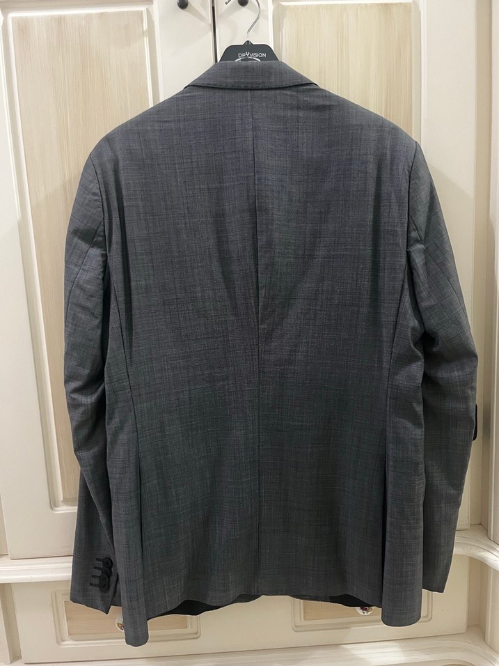 Gri Erkek Ofis Takımı Ceket Notch Yaka - Görsel 2