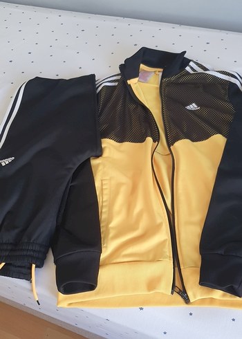 Sarı Siyah Fermuarlı Atletik Ceket - Görsel 5