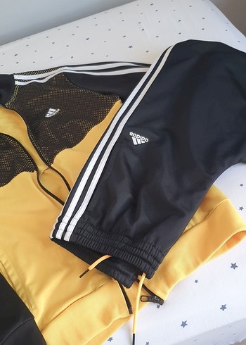 Sarı Siyah Fermuarlı Atletik Ceket - Görsel 2