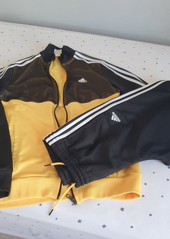 Sarı Siyah Fermuarlı Atletik Ceket - Görsel 3