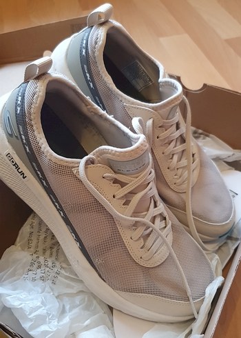 Beyaz Gri Spor Kadın Sneaker - Görsel 5