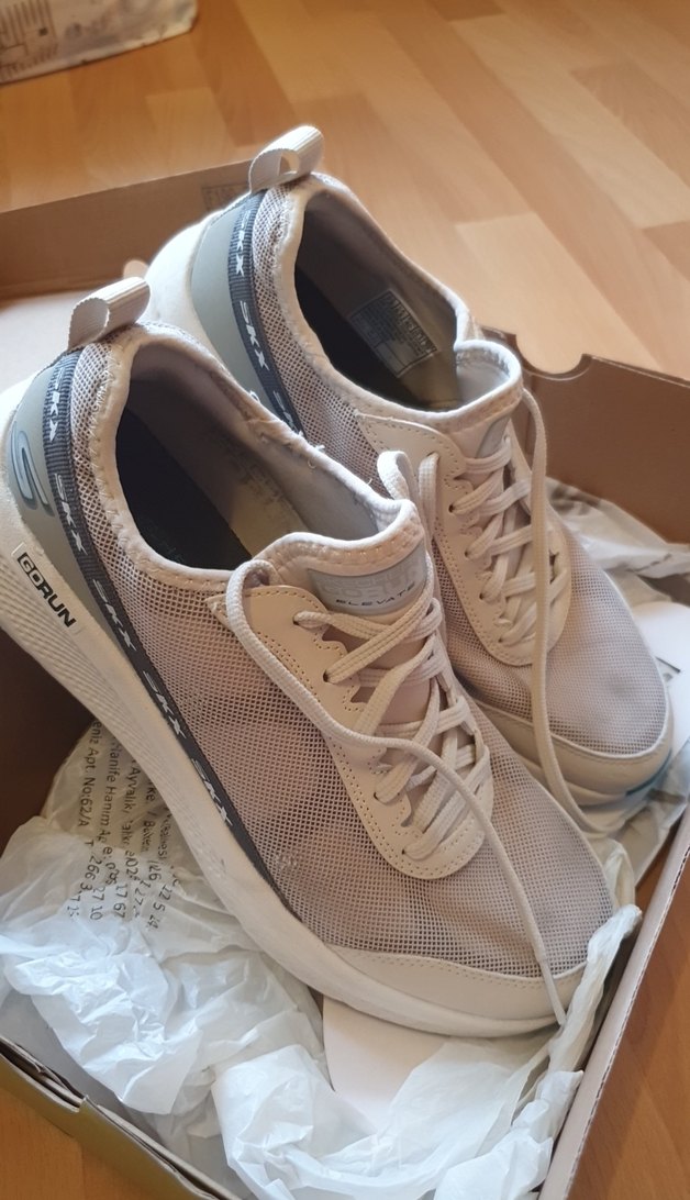 Beyaz Gri Spor Kadın Sneaker - Görsel 5