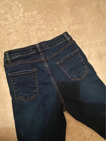 Diğer Lacivert yüksek bel dar paça jean