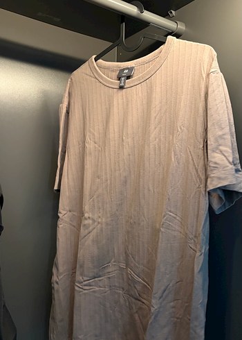 H&M Bej Fitilli Bisiklet Yaka Erkek Tisort