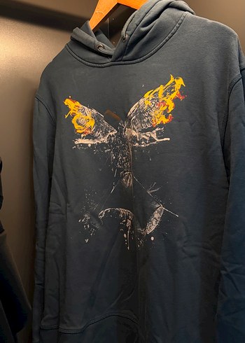 Kaft Marka Antrasit Kapusonlu Sweatshirt