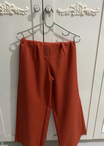 Diğer Kadın Kahverengi Beli Kemerli Rahat Pantolon