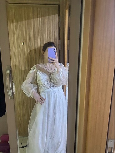 Özel dikim prenses model gelinlik