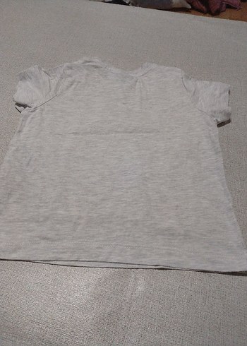 Baskılı Gri Kız Çocuk Tişörtü - Görsel 3