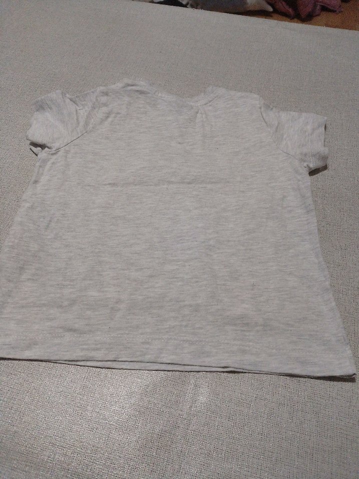 Baskılı Gri Kız Çocuk Tişörtü - Görsel 3