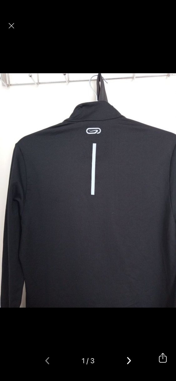 Kalenji Siyah Fermuarlı Erkek Sweatshirt - Görsel 3