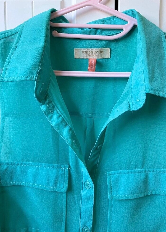 Bershka ince kolsuz gömlek - Görsel 2