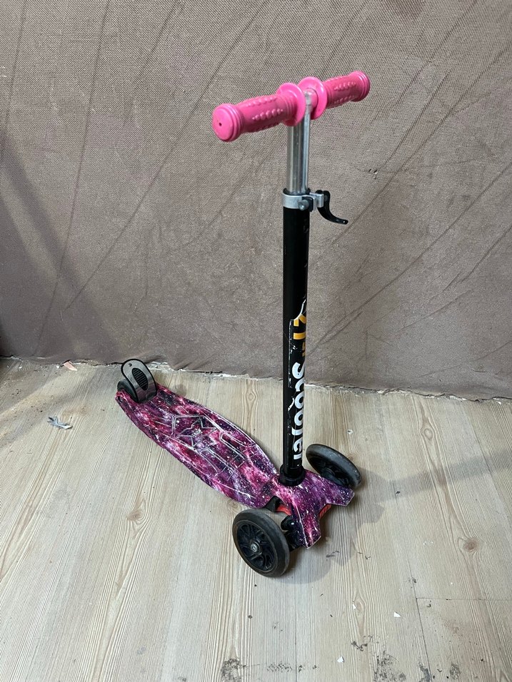Renkli Pembe Çocuk Scooterı - Görsel 2