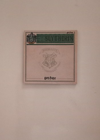 Harry Potter Slytherin Not Kağıdı