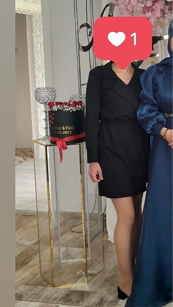 36 Beden Siyah mini elbise