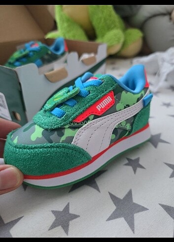 20 Beden yeşil Renk Puma bebek ayakkabi